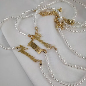 Collier Perles personnalisé prénom 16