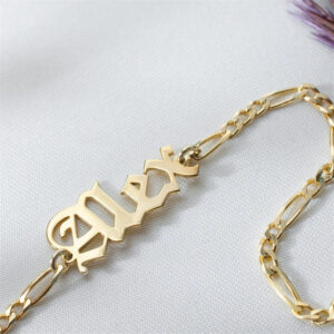 Bracelet Figaro personnalisé prénom 14
