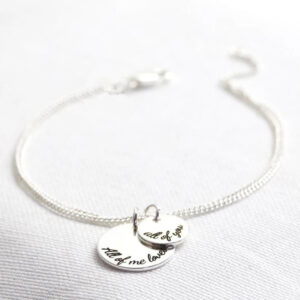 Bracelet à breloques double disque personnalisé 11