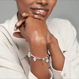 Bracelet à breloques coeurs personnalisés – Rose, Or, Argent 12