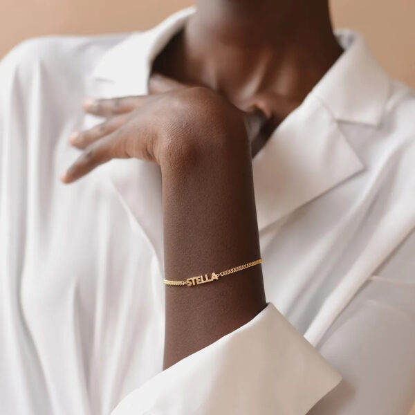 Bracelet chaîne gourmette personnalisé 3