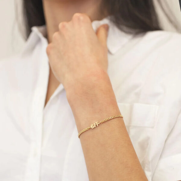 Bracelet chaîne gourmette personnalisé 4