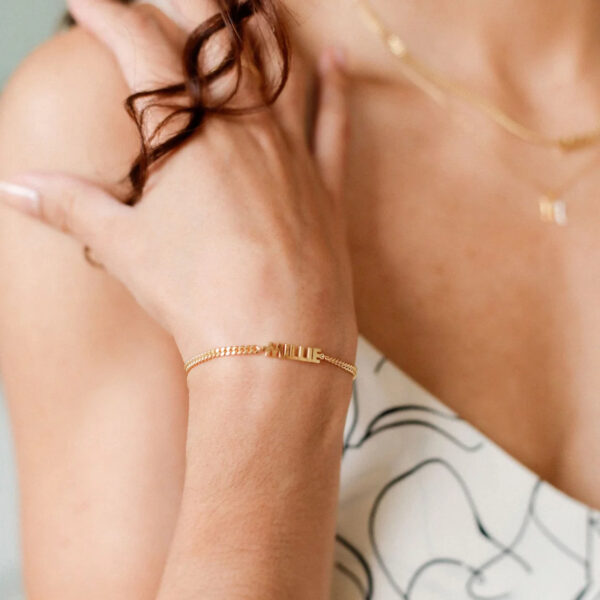 Bracelet chaîne gourmette personnalisé 6