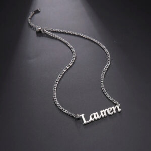 Collier à chaîne cubaine personnalisé prénom 11