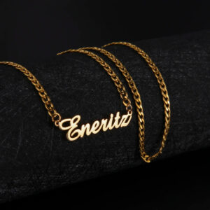 Collier à chaîne cubaine personnalisé prénom 13