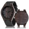 Montre en bois gravée personnalisée 9