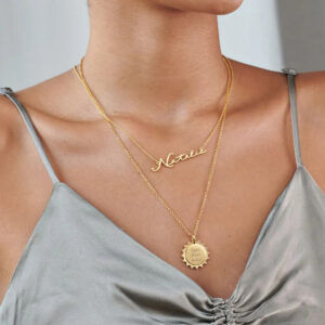 Collier chaîne personnalisé prénom 9 Collier chaîne personnalisé prénom 9