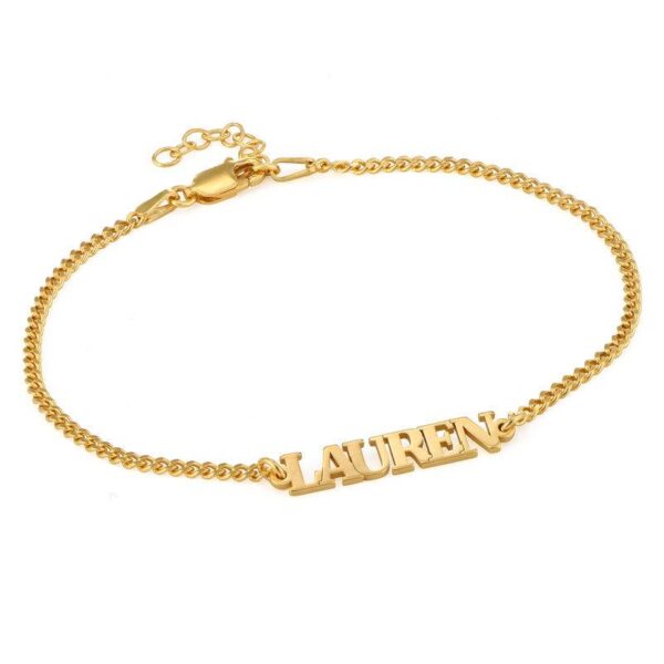 Bracelet personnalisé prénom en or